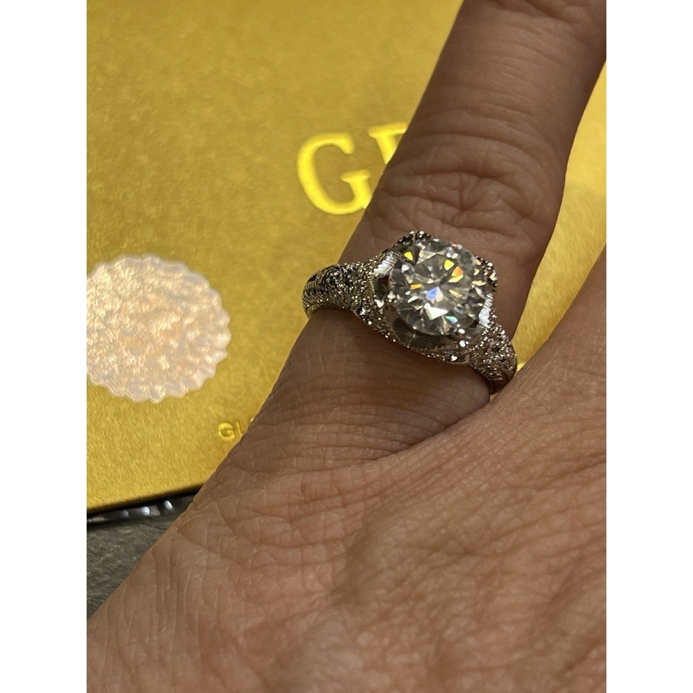 GRA Certified 3 Ct. Moissanite Fashion Ring Size 6 New